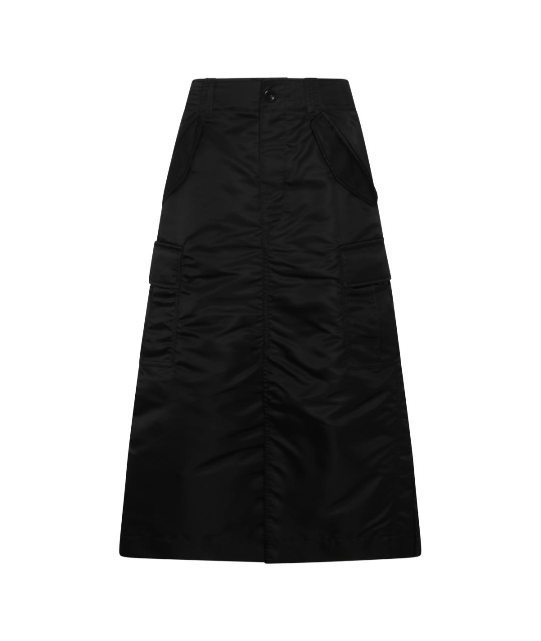 SACAI Черная юбка миди, фото 1