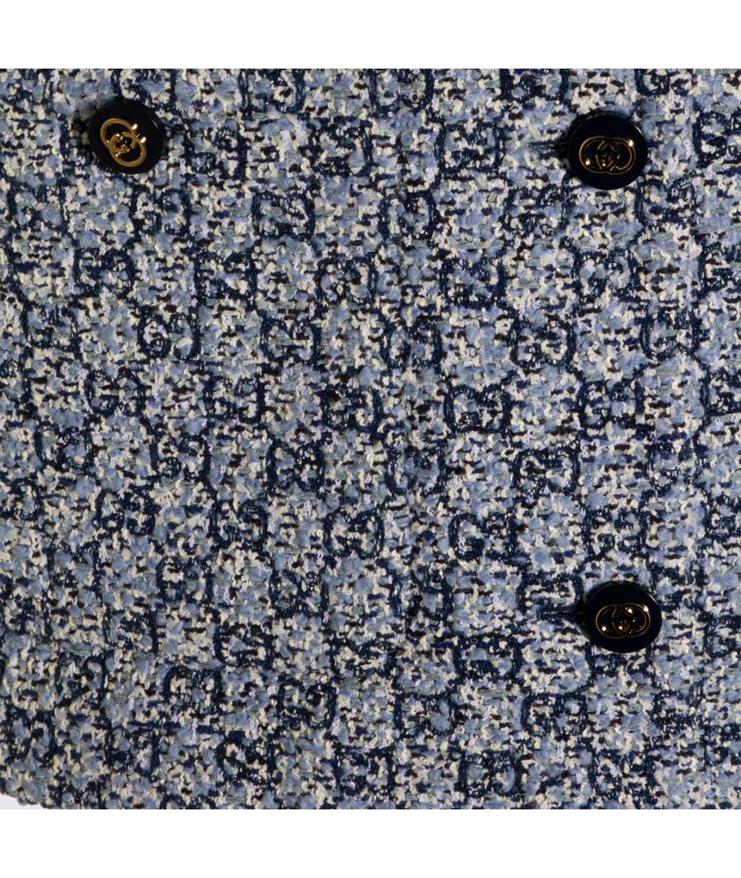 GUCCI Голубой вискозный жилет, фото 4