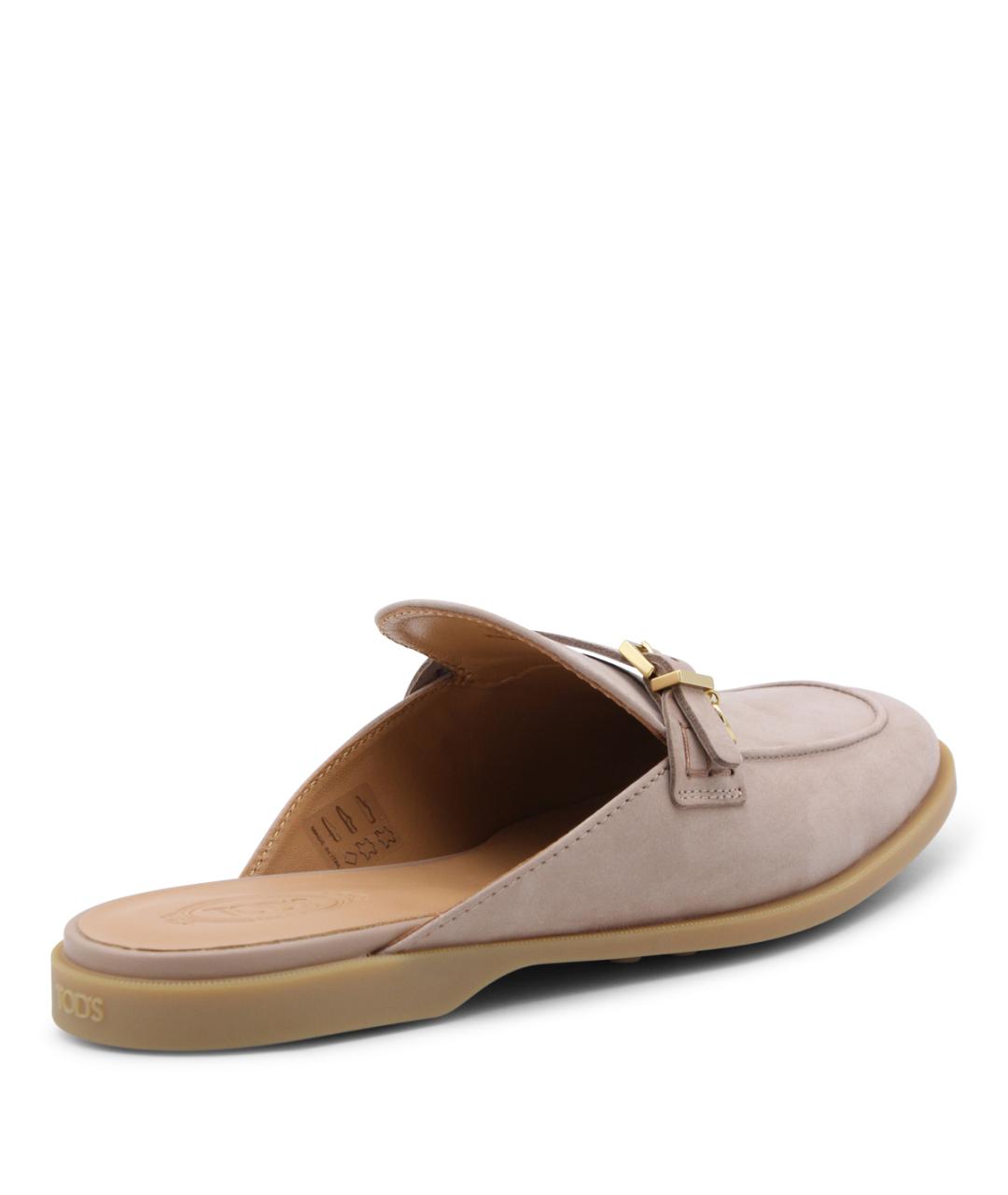 TOD'S Бежевые кожаные мокасины, фото 3