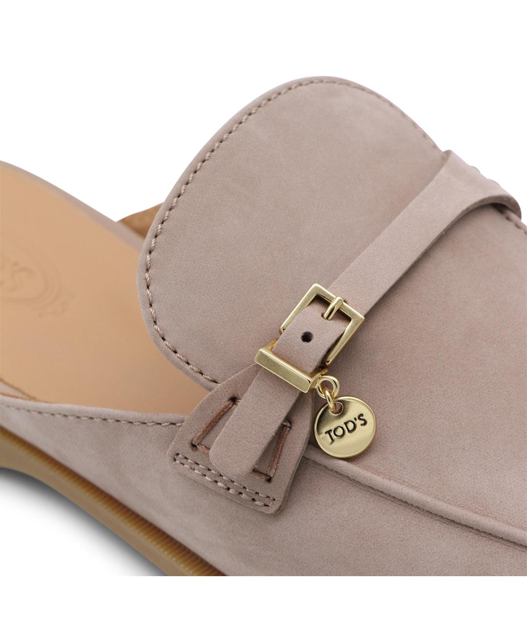 TOD'S Бежевые кожаные мокасины, фото 4