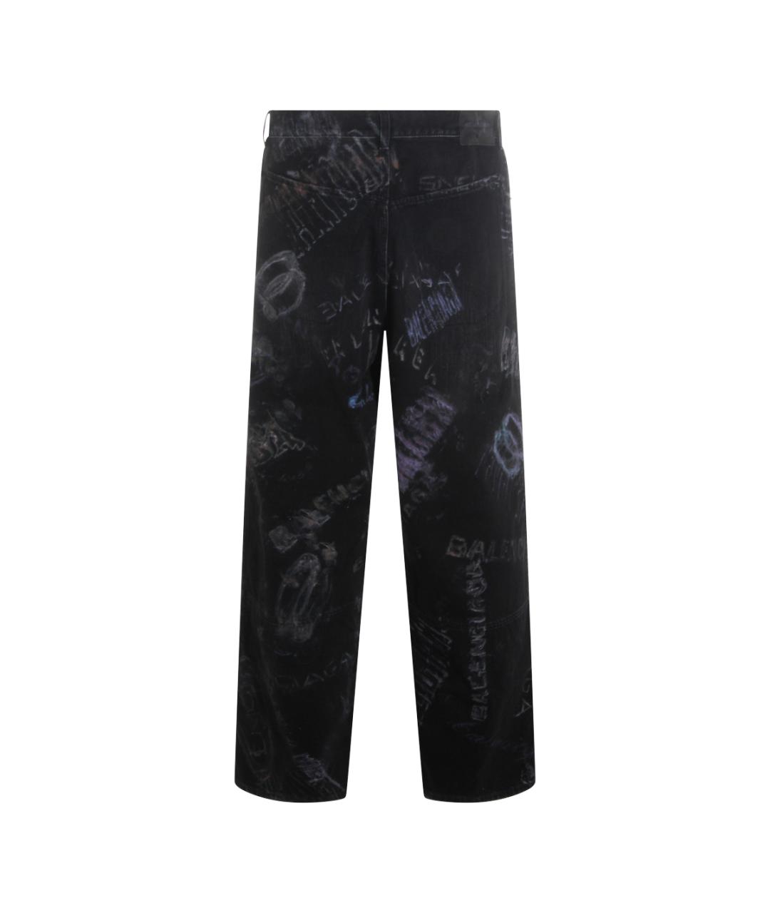 BALENCIAGA Черные хлопковые прямые джинсы, фото 2