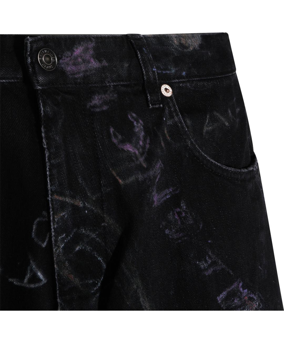 BALENCIAGA Черные хлопковые прямые джинсы, фото 3