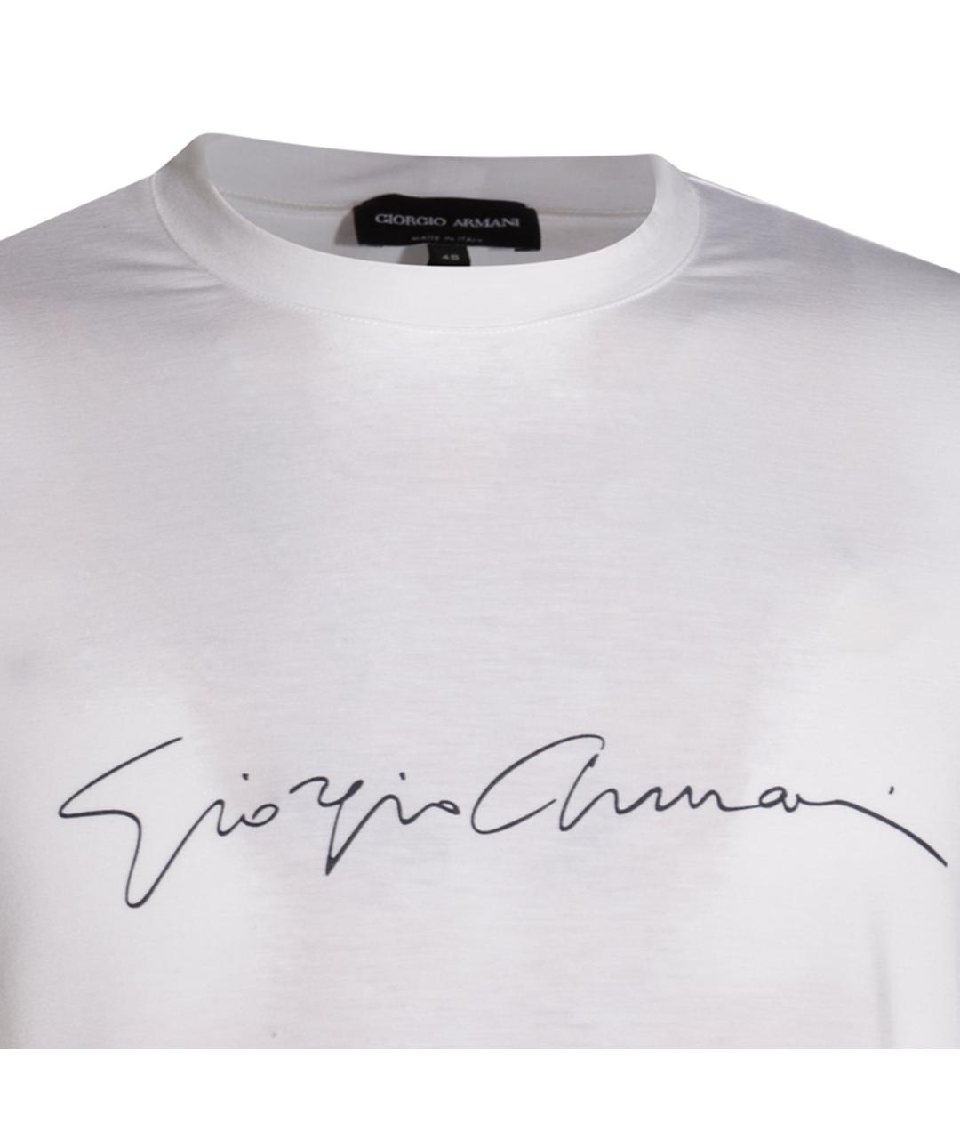 GIORGIO ARMANI Белая вискозная футболка, фото 3