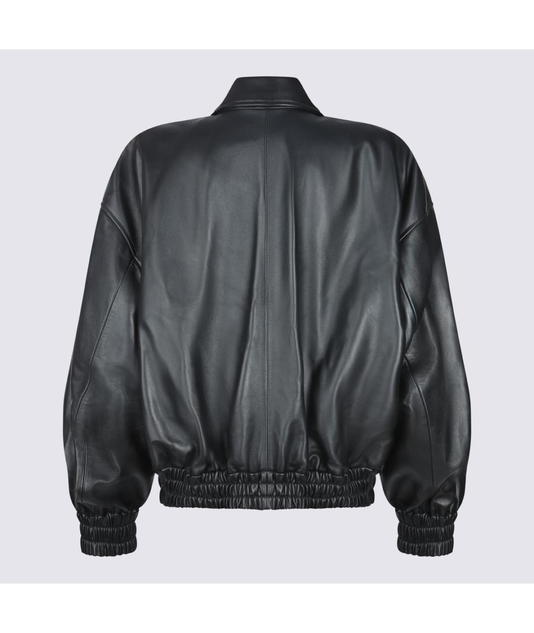 JIL SANDER Черная кожаная куртка, фото 3