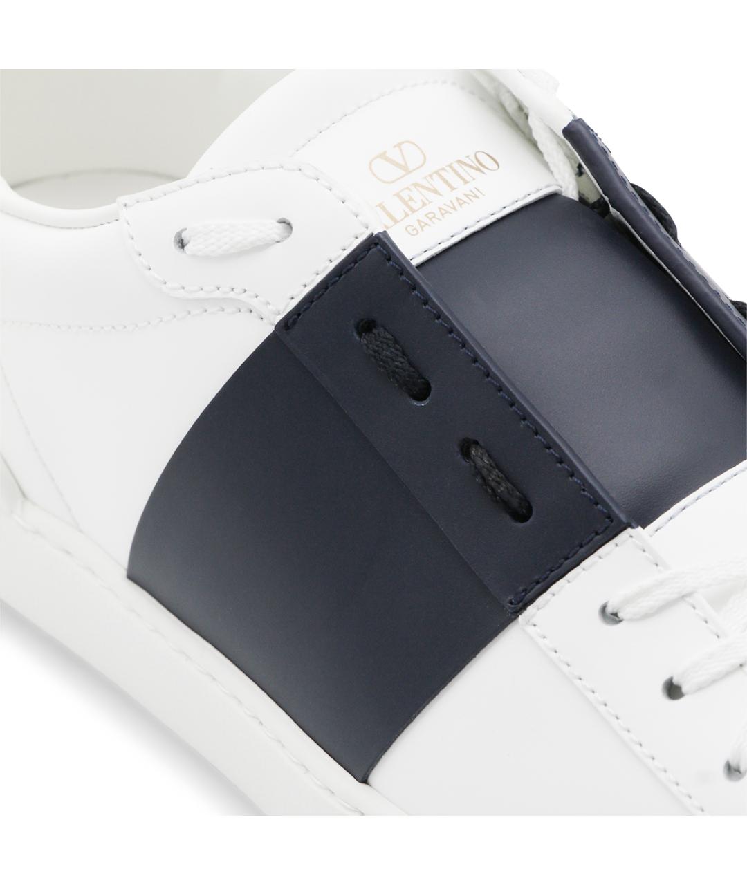 VALENTINO Белые кожаные низкие кроссовки / кеды, фото 4