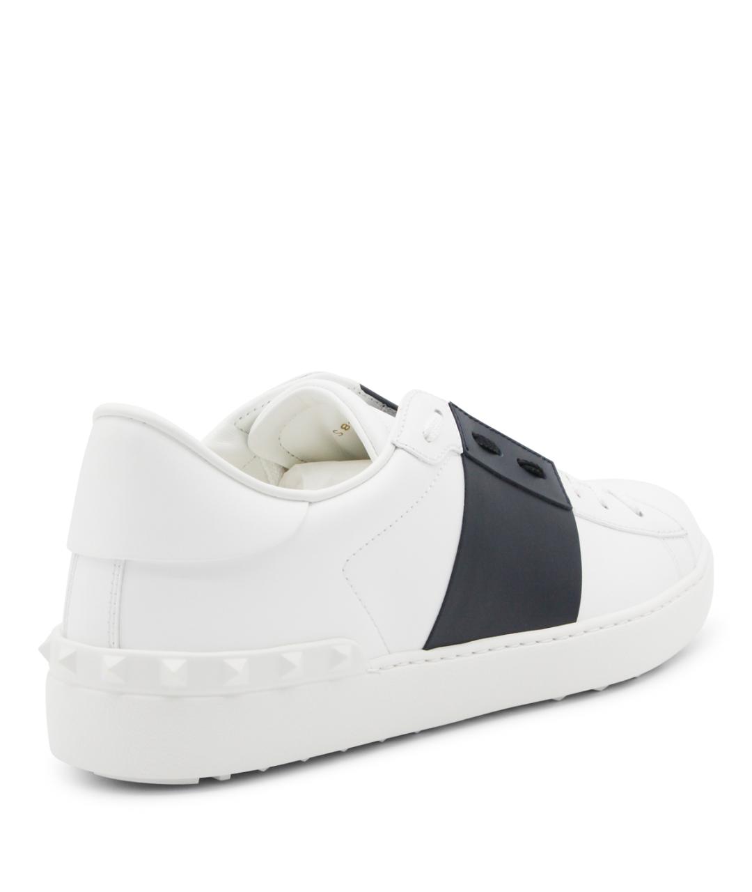 VALENTINO Белые кожаные низкие кроссовки / кеды, фото 3