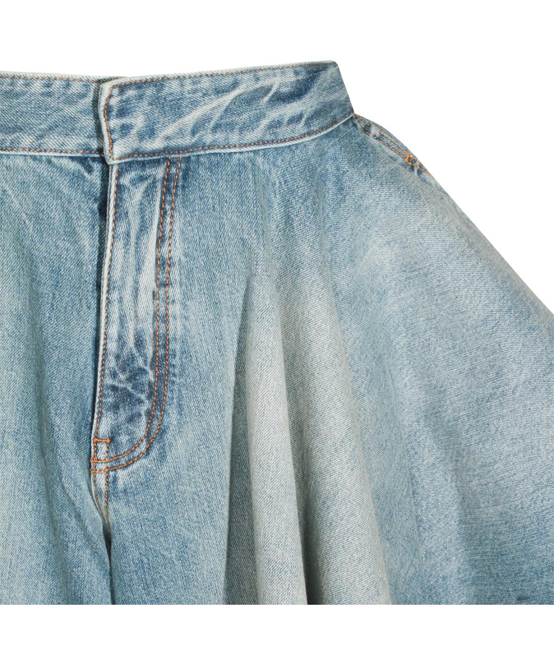 ALAIA Голубые хлопковые прямые джинсы, фото 3