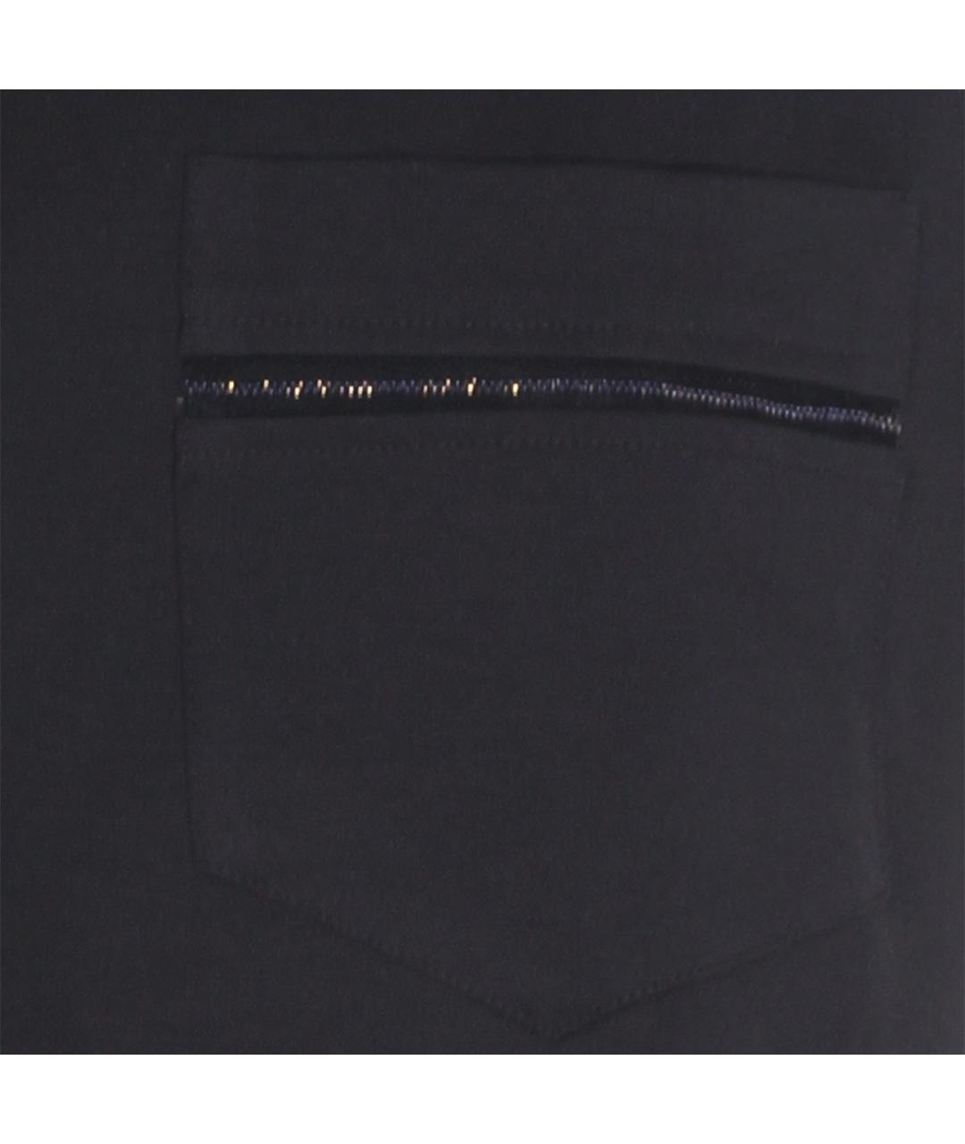 FABIANA FILIPPI Темно-синяя вискозная футболка, фото 3