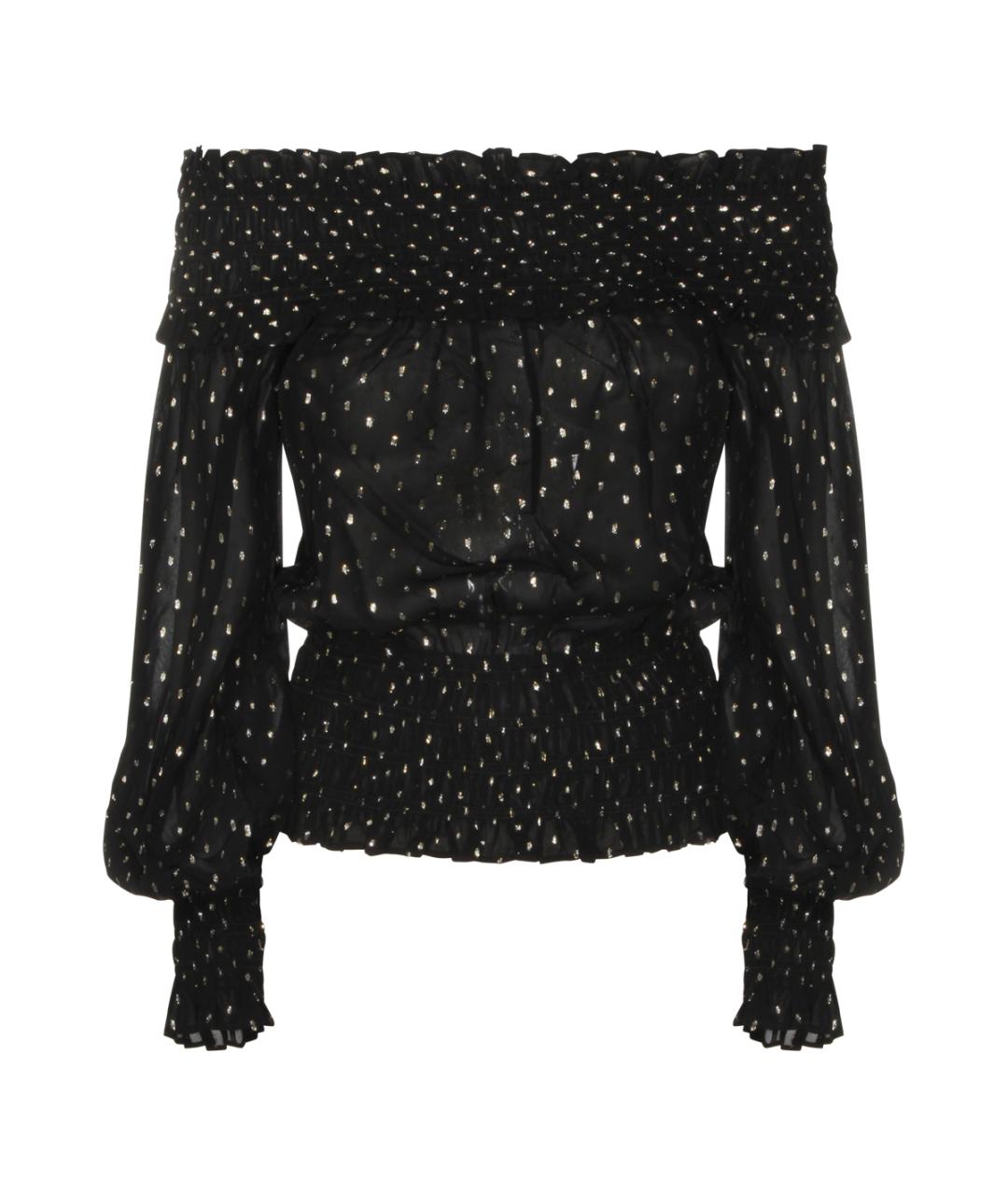SELF-PORTRAIT Черная вискозная блузы, фото 1