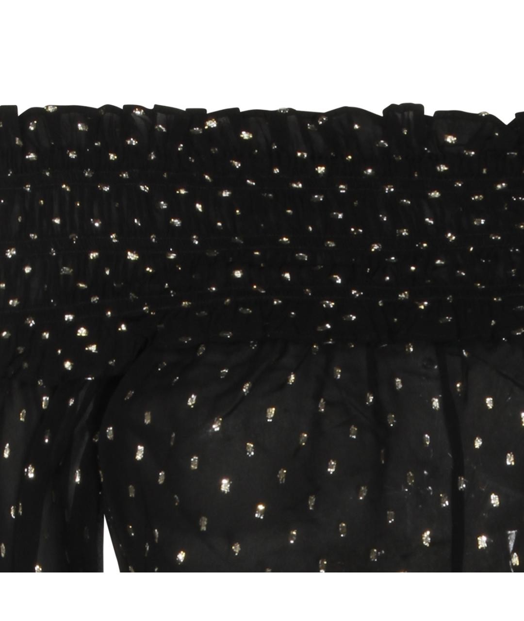 SELF-PORTRAIT Черная вискозная блузы, фото 4