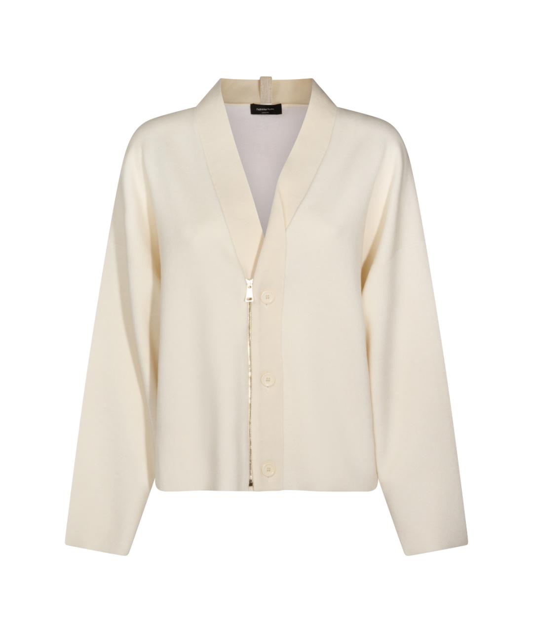 FABIANA FILIPPI Бежевый вискозный кардиган, фото 1