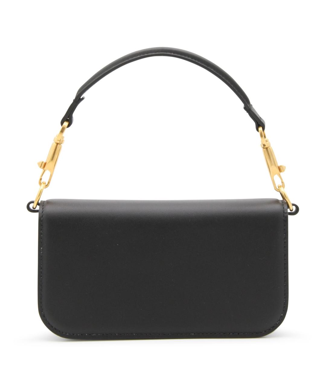 VALENTINO Черная кожаная сумка через плечо, фото 3