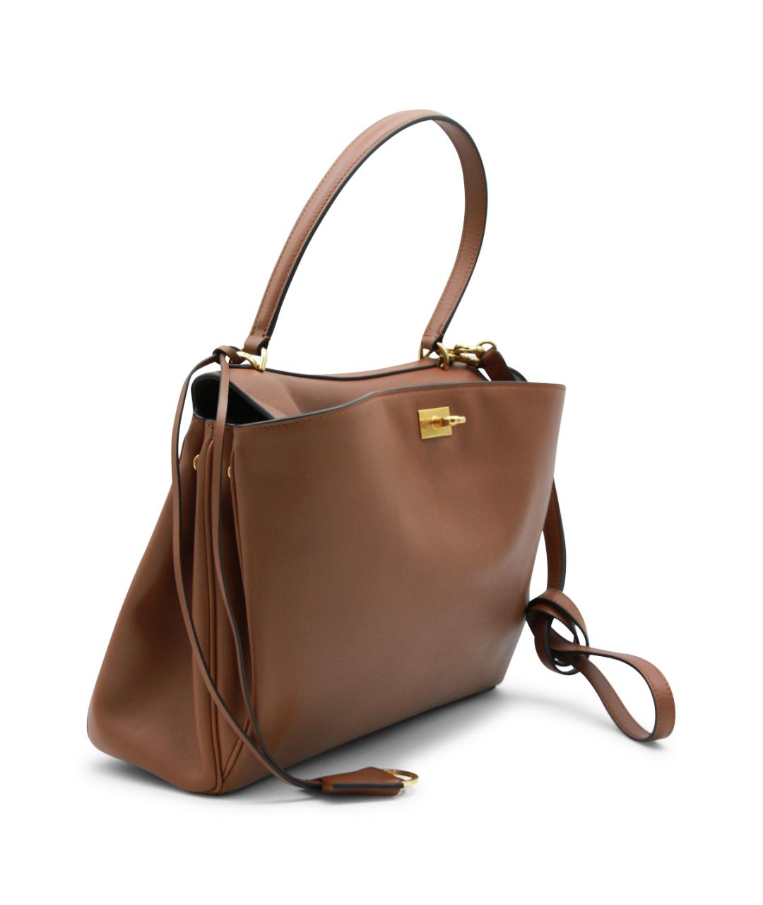 BALENCIAGA Коричневая кожаная сумка тоут, фото 2