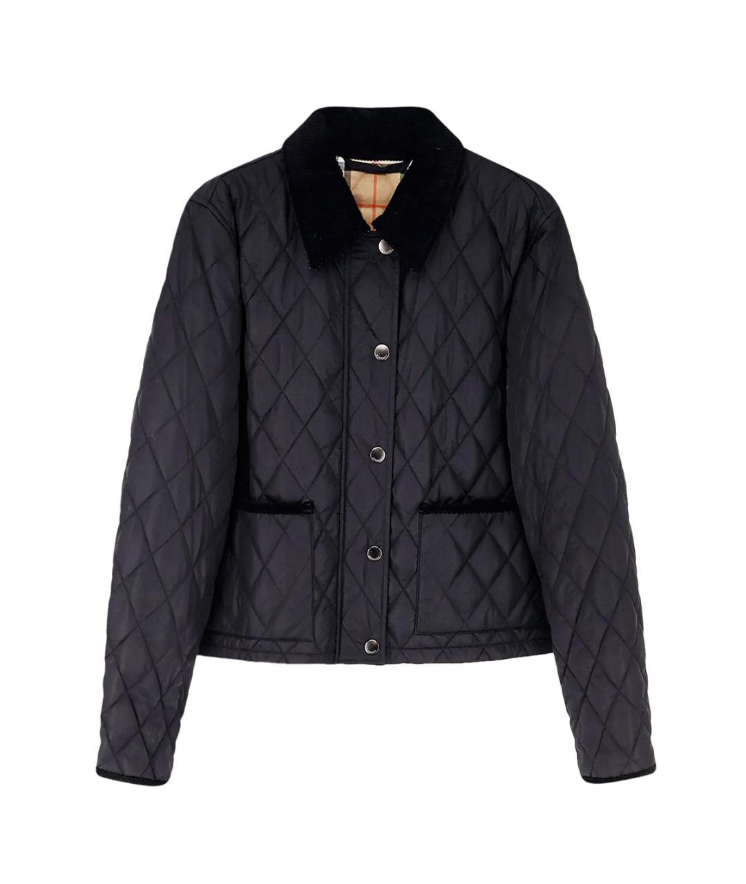 BURBERRY Черная полиамидовая куртка, фото 1