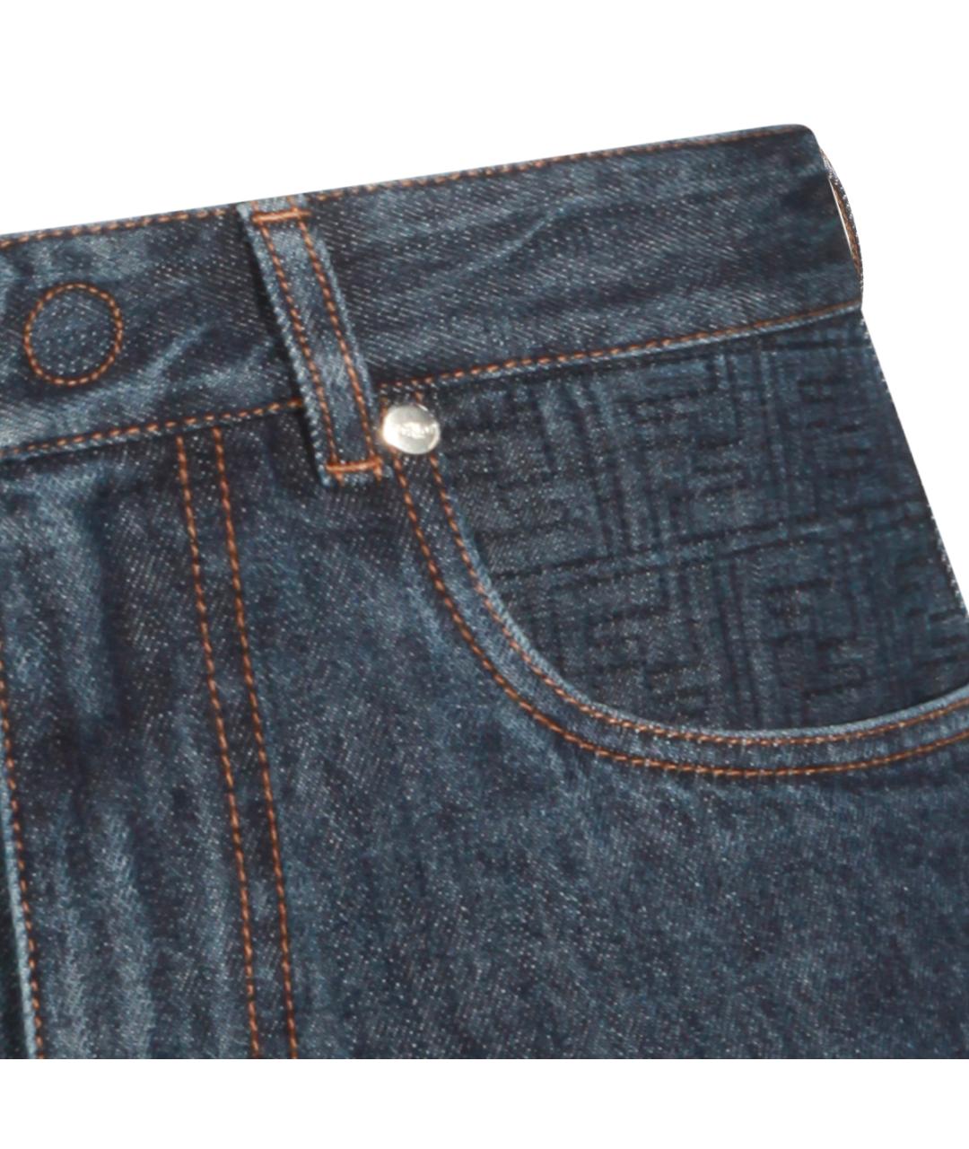 FENDI Синие хлопковые шорты, фото 3