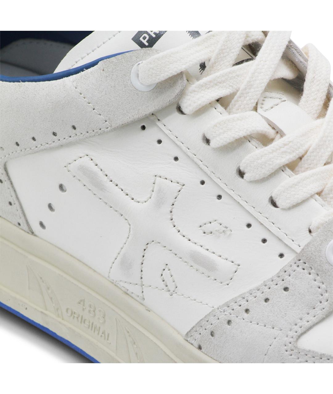 PREMIATA Белые кожаные низкие кроссовки / кеды, фото 4