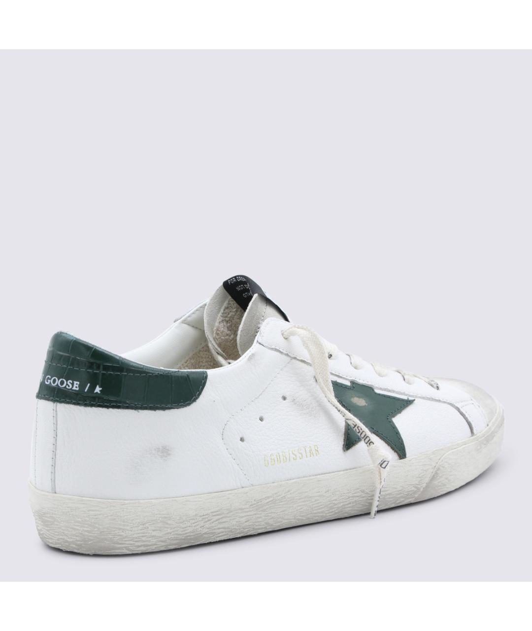 GOLDEN GOOSE DELUXE BRAND Белые кожаные низкие кроссовки / кеды, фото 4