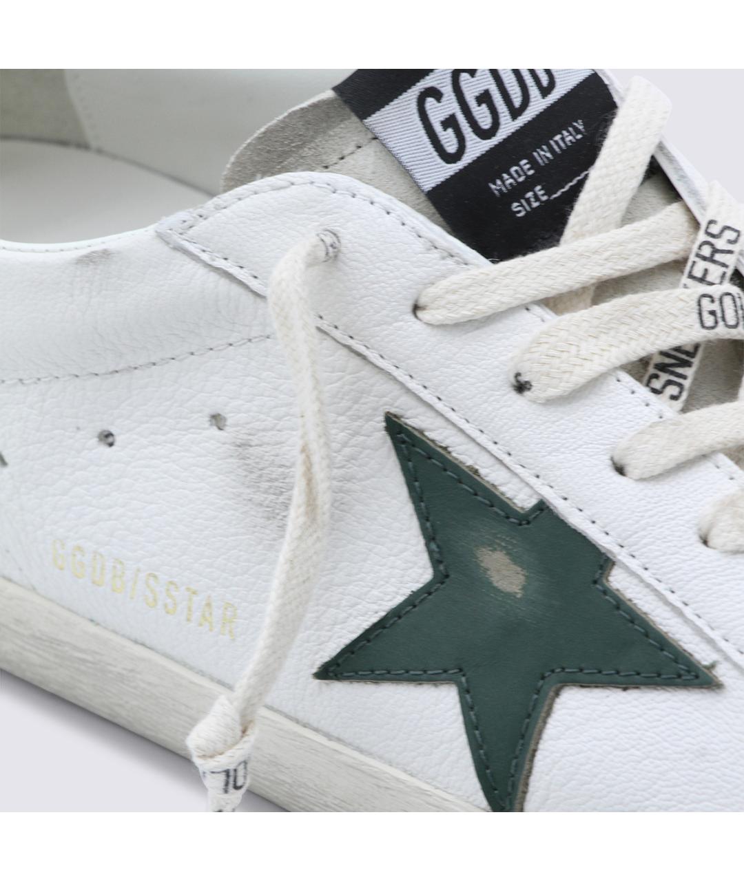 GOLDEN GOOSE DELUXE BRAND Белые кожаные низкие кроссовки / кеды, фото 5