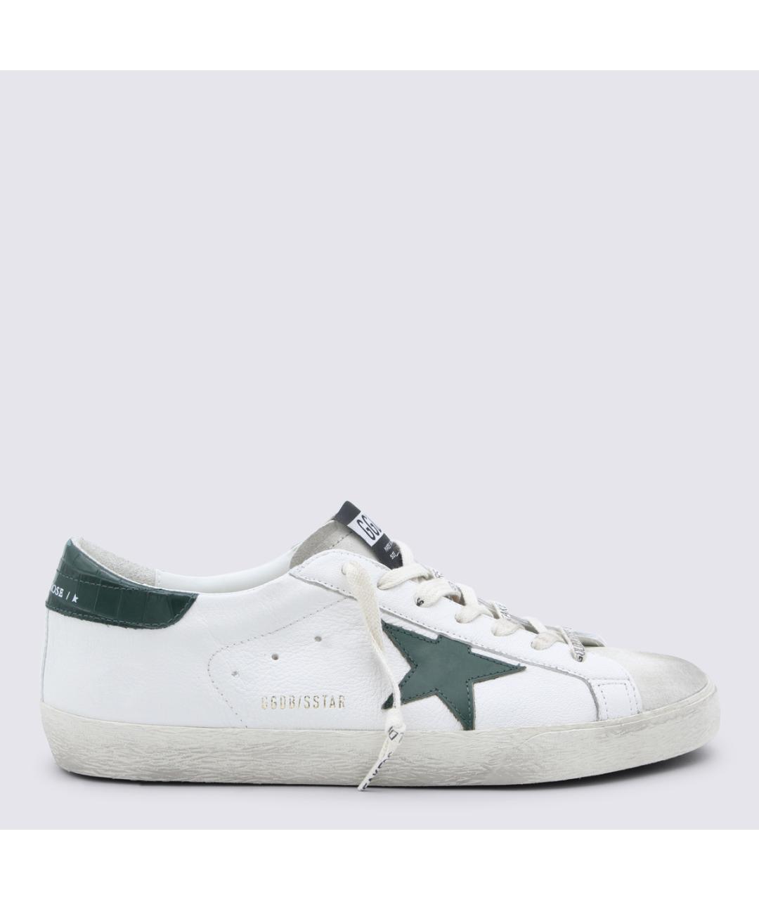 GOLDEN GOOSE DELUXE BRAND Белые кожаные низкие кроссовки / кеды, фото 2