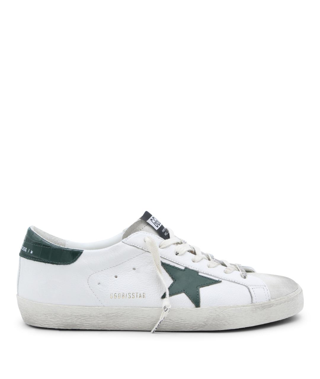 GOLDEN GOOSE DELUXE BRAND Белые кожаные низкие кроссовки / кеды, фото 1