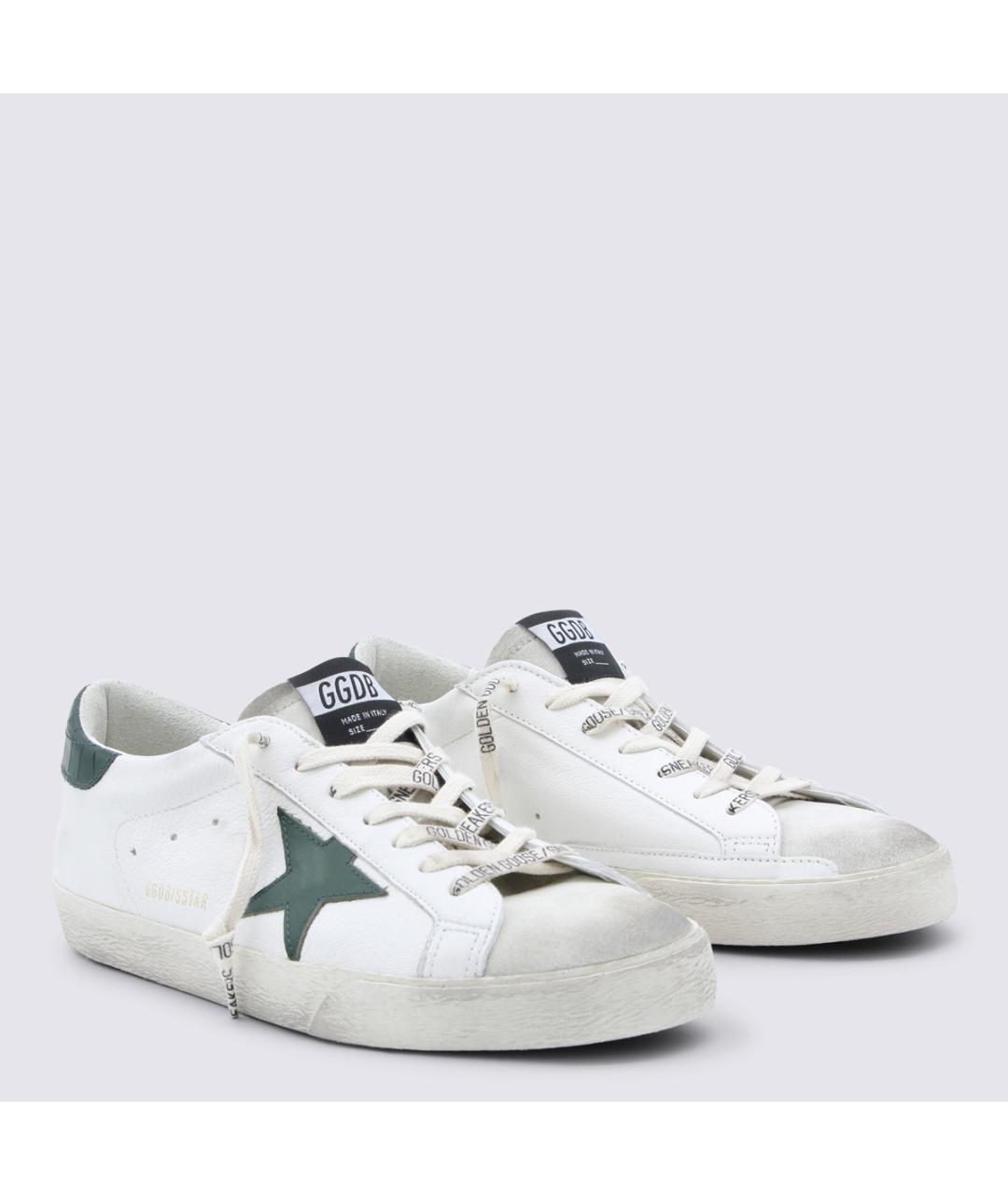 GOLDEN GOOSE DELUXE BRAND Белые кожаные низкие кроссовки / кеды, фото 3