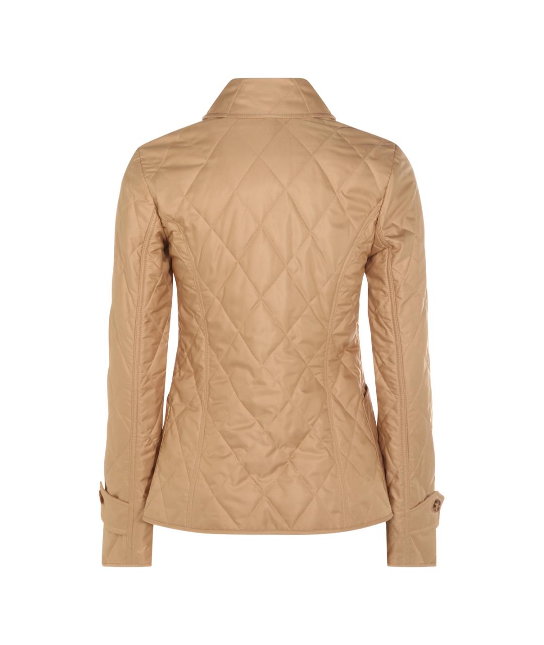 BURBERRY Бежевая полиэстеровая куртка, фото 2