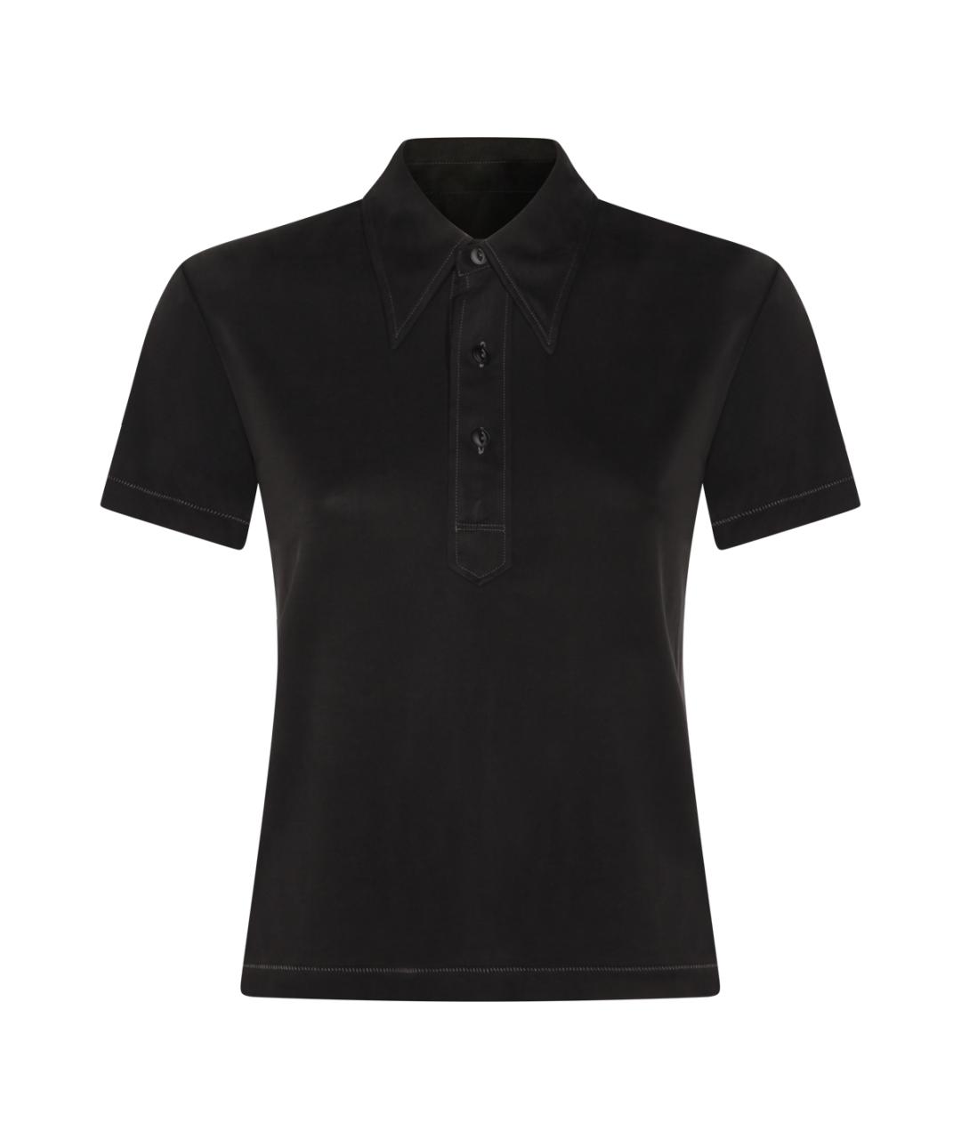 MAISON MARGIELA Черная вискозная футболка, фото 1