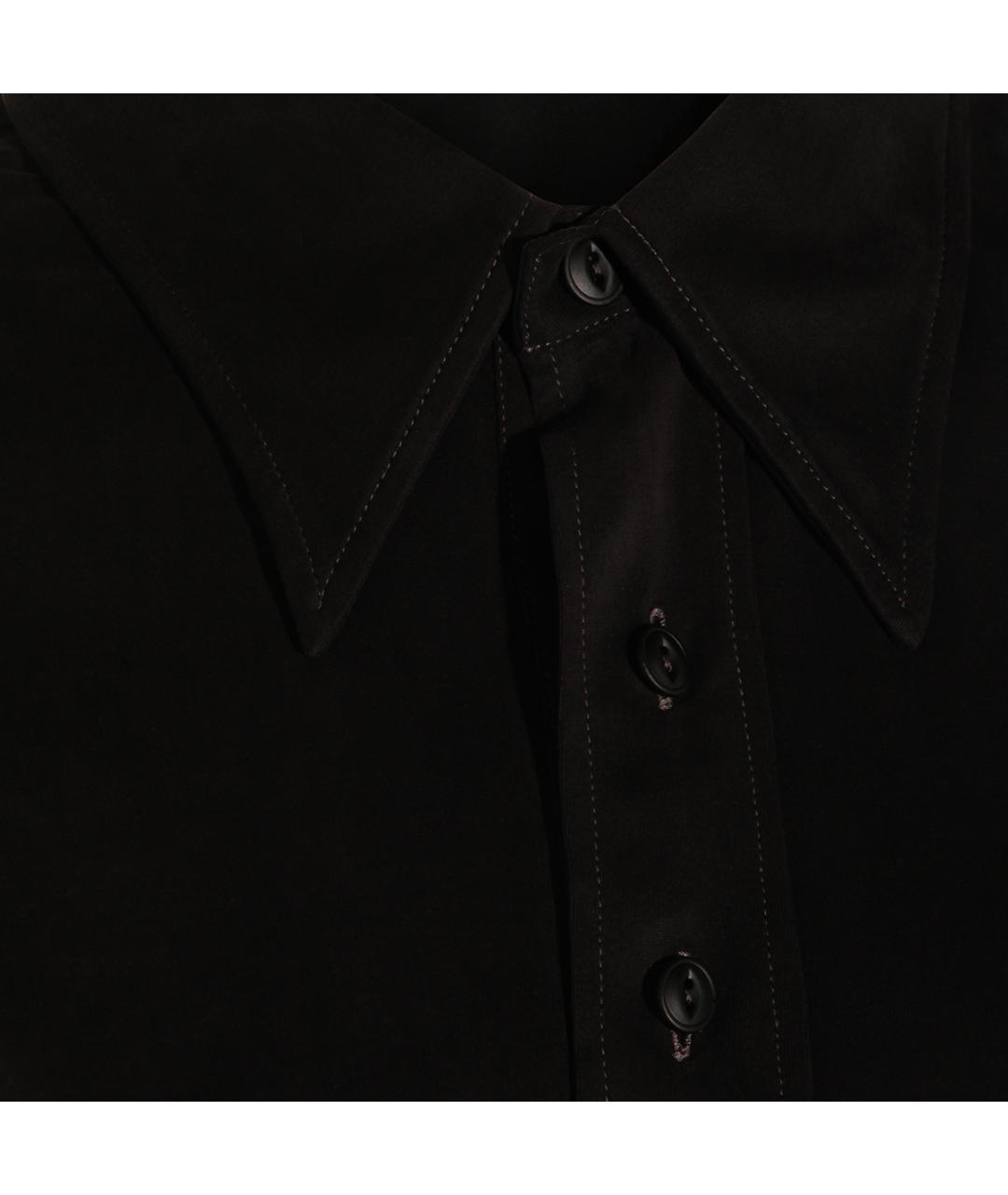 MAISON MARGIELA Черная вискозная футболка, фото 3