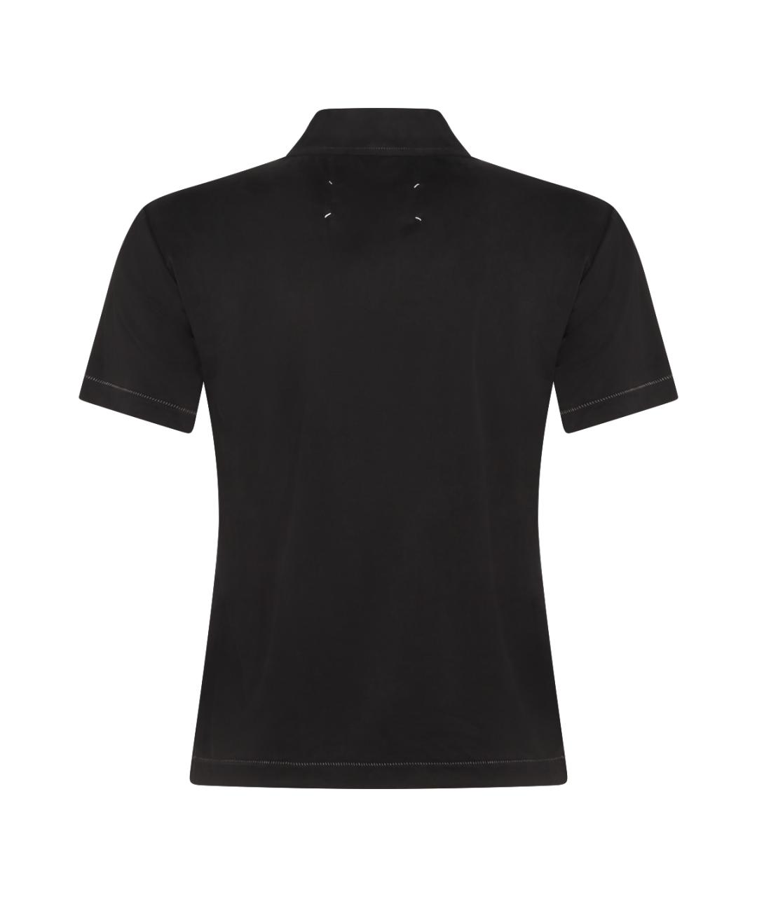 MAISON MARGIELA Черная вискозная футболка, фото 2