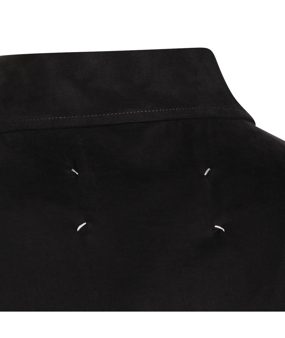 MAISON MARGIELA Черная вискозная футболка, фото 4