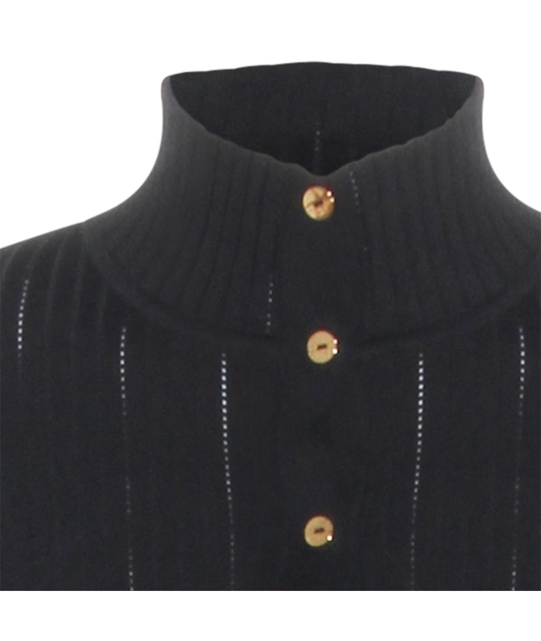 ELISABETTA FRANCHI Черное вискозное платье, фото 4