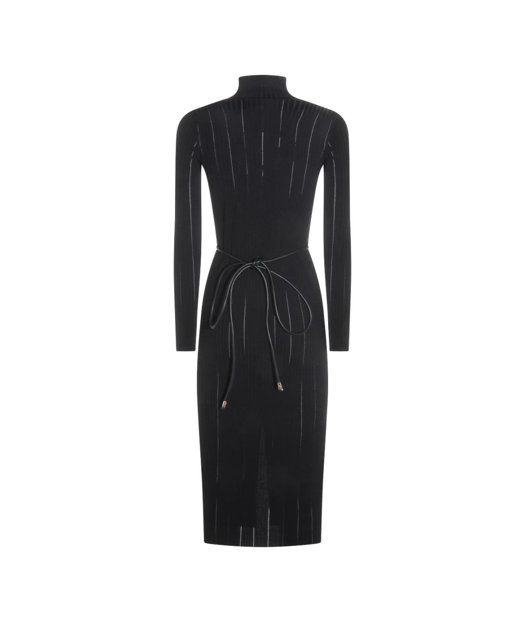 ELISABETTA FRANCHI Черное вискозное платье, фото 2