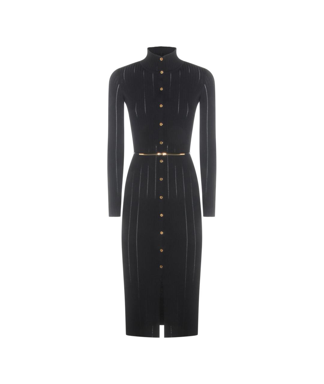 ELISABETTA FRANCHI Черное вискозное платье, фото 1