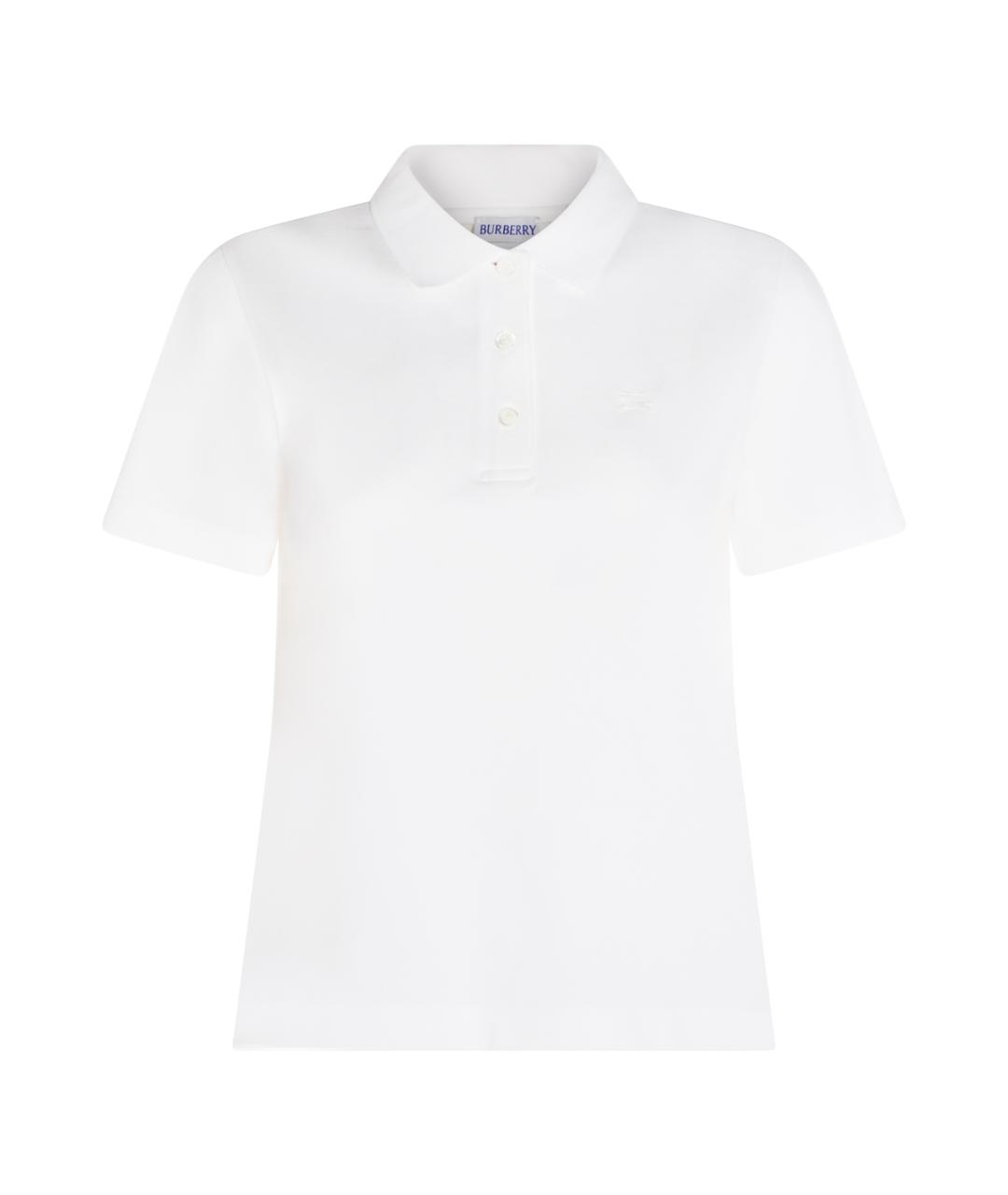 BURBERRY Белая хлопковая футболка, фото 1