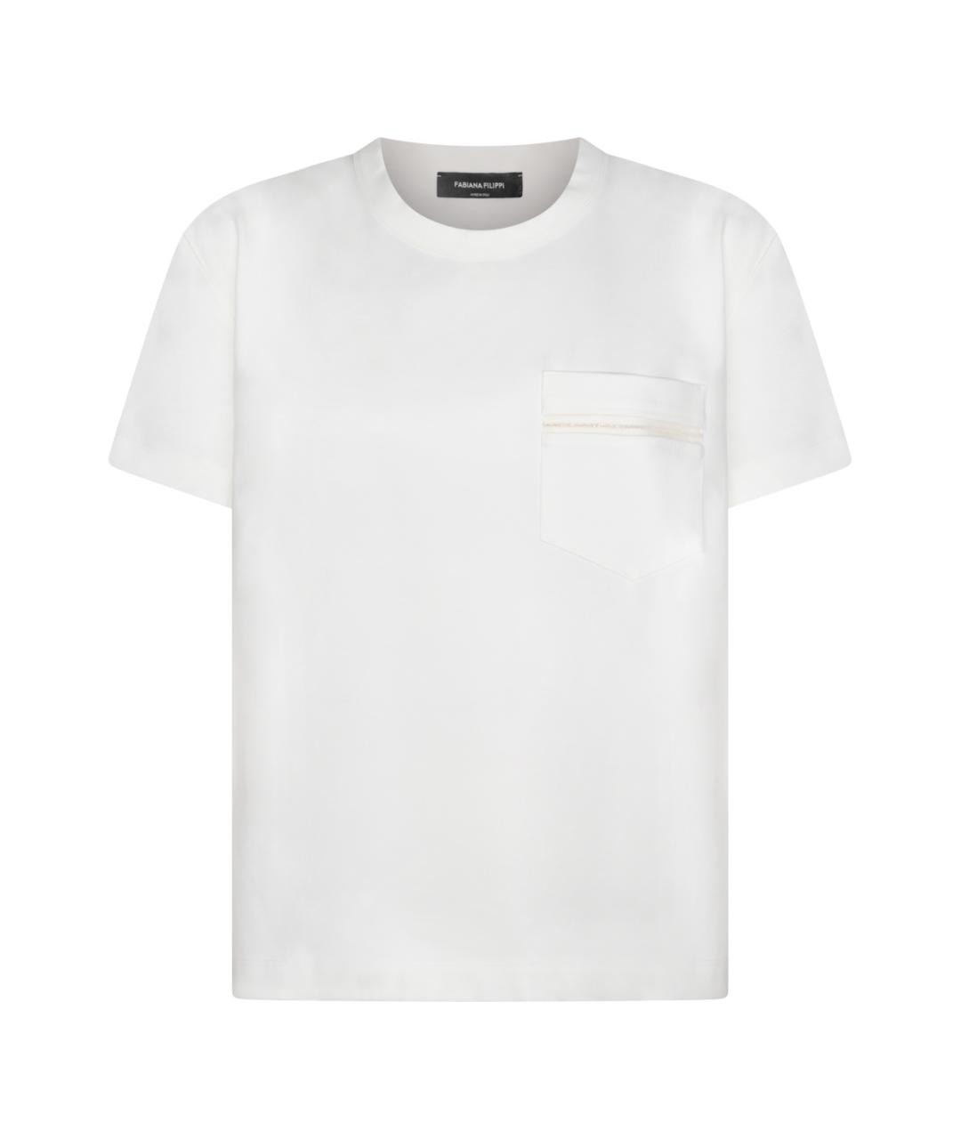 FABIANA FILIPPI Белая вискозная футболка, фото 1
