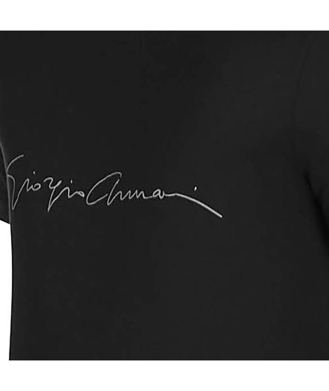 GIORGIO ARMANI Черная вискозная футболка, фото 3