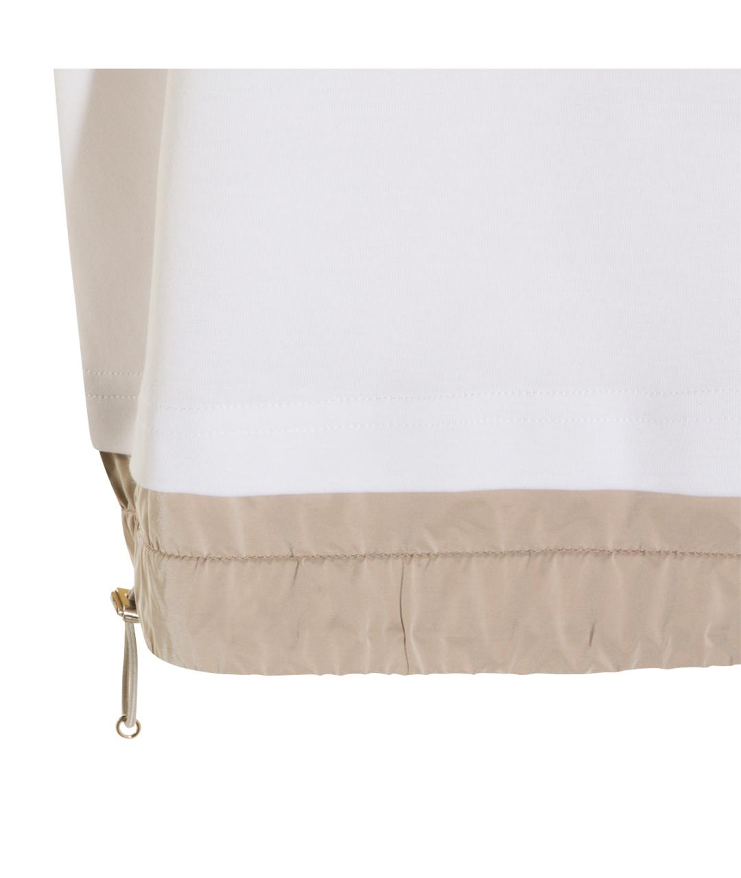 MOORER Белая хлопковая футболка, фото 4