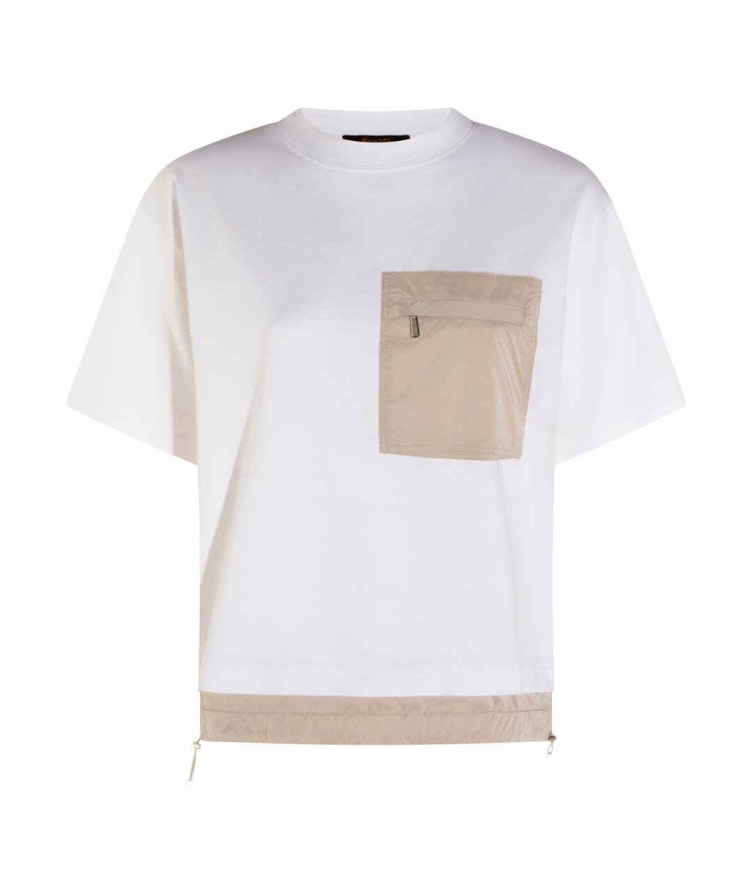 MOORER Белая хлопковая футболка, фото 1