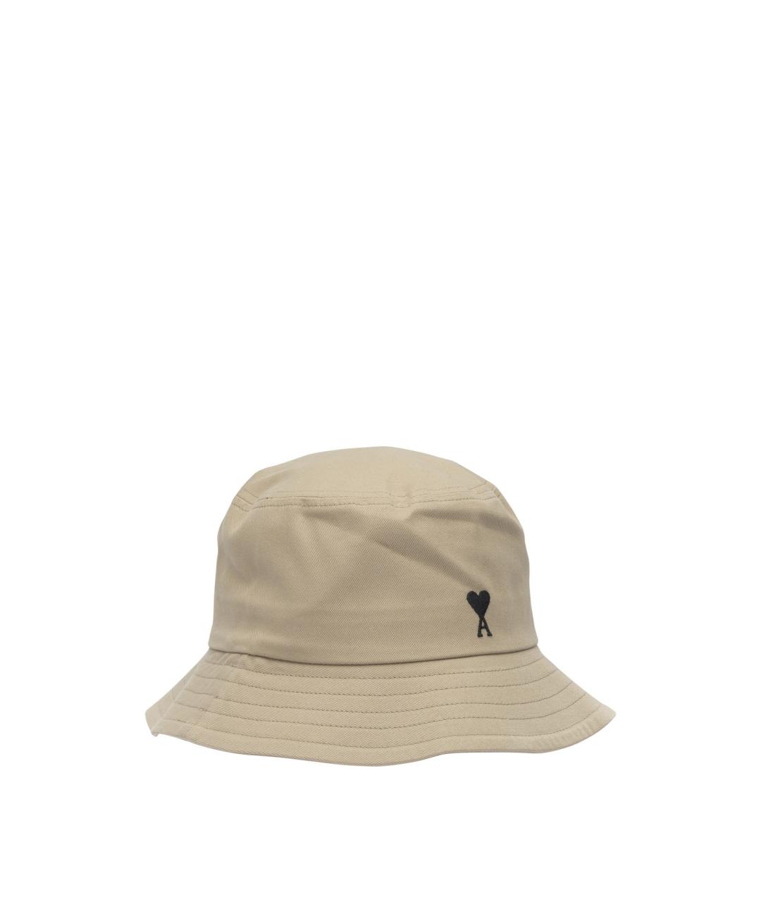 Ami Paris Бежевая хлопковая шляпа, фото 2