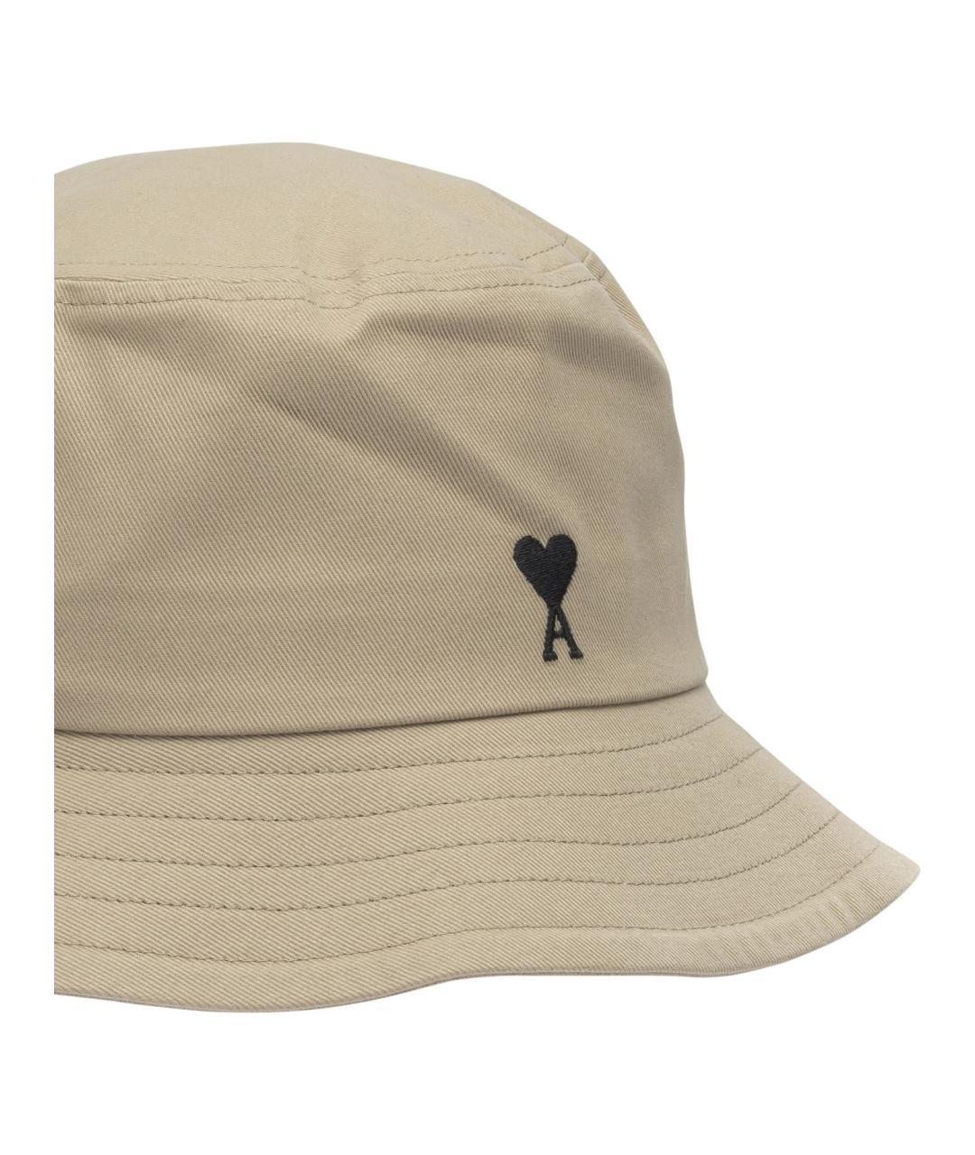 Ami Paris Бежевая хлопковая шляпа, фото 4