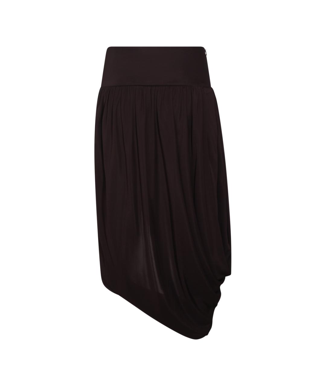 ALAIA Коричневая вискозная юбка миди, фото 2