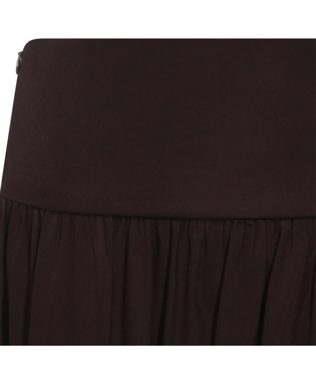 ALAIA Коричневая вискозная юбка миди, фото 3