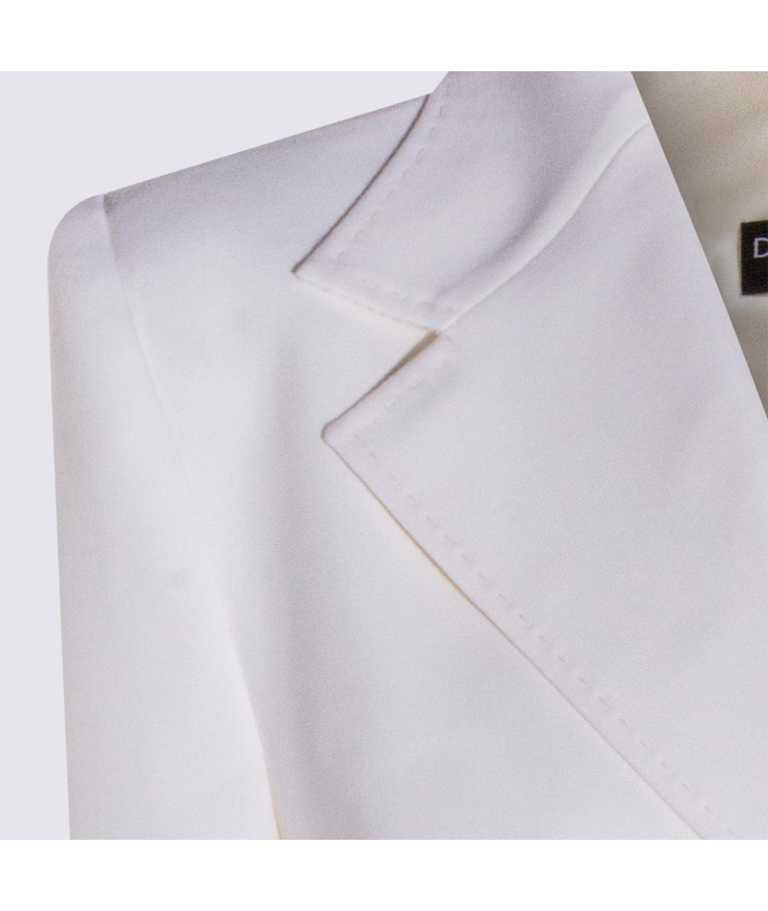 DOLCE&GABBANA Белый шерстяной жакет/пиджак, фото 4