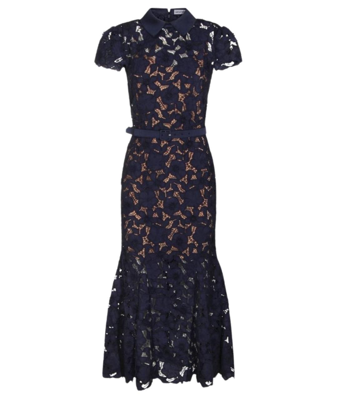 SELF-PORTRAIT Темно-синее платье, фото 1