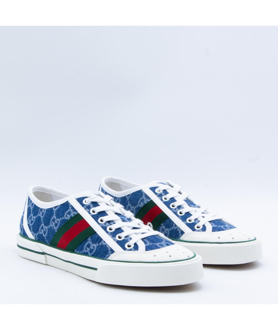GUCCI Синие текстильные кеды, фото 3