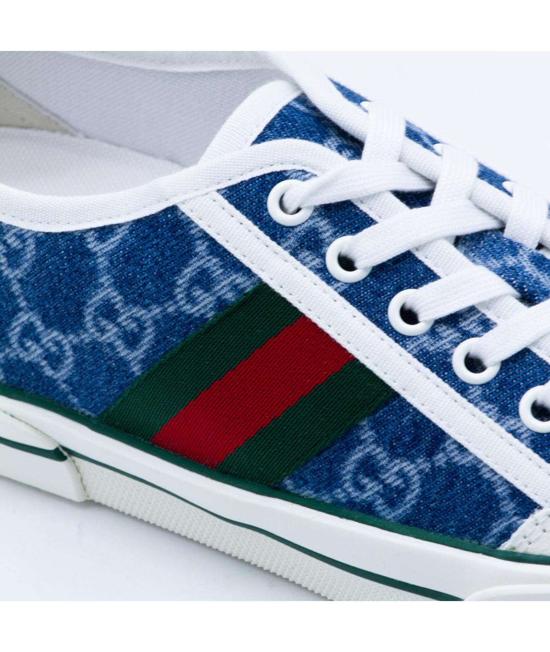 GUCCI Синие текстильные кеды, фото 5