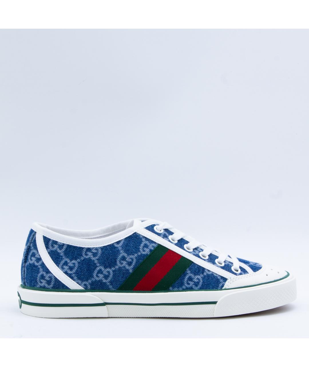GUCCI Синие текстильные кеды, фото 2