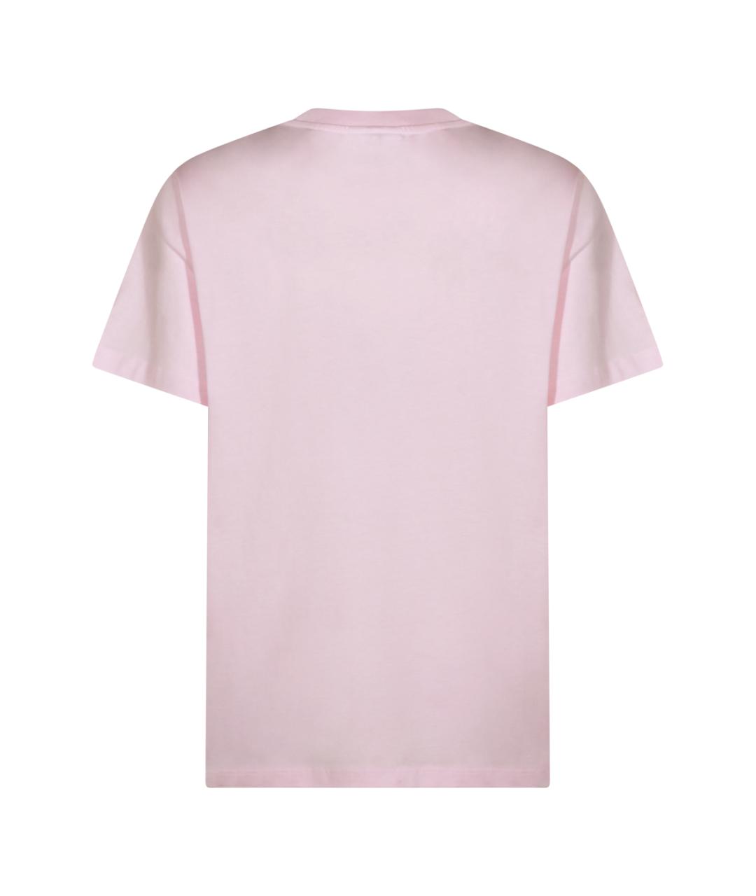 GANNI Розовая хлопковая футболка, фото 2