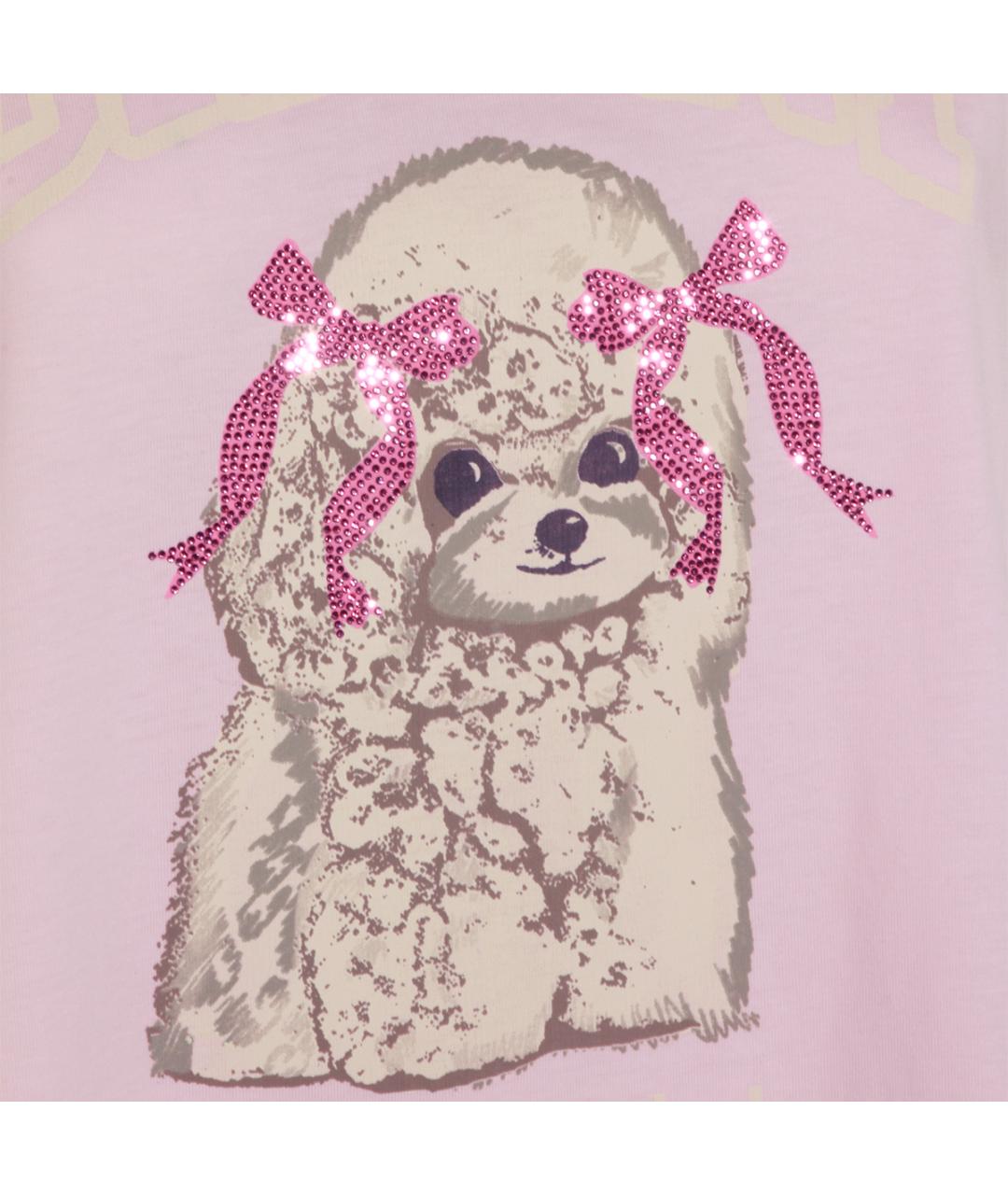 GANNI Розовая хлопковая футболка, фото 3