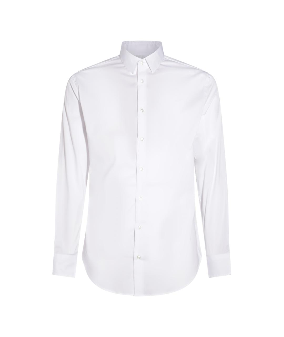GIORGIO ARMANI Белая хлопковая классическая рубашка, фото 1